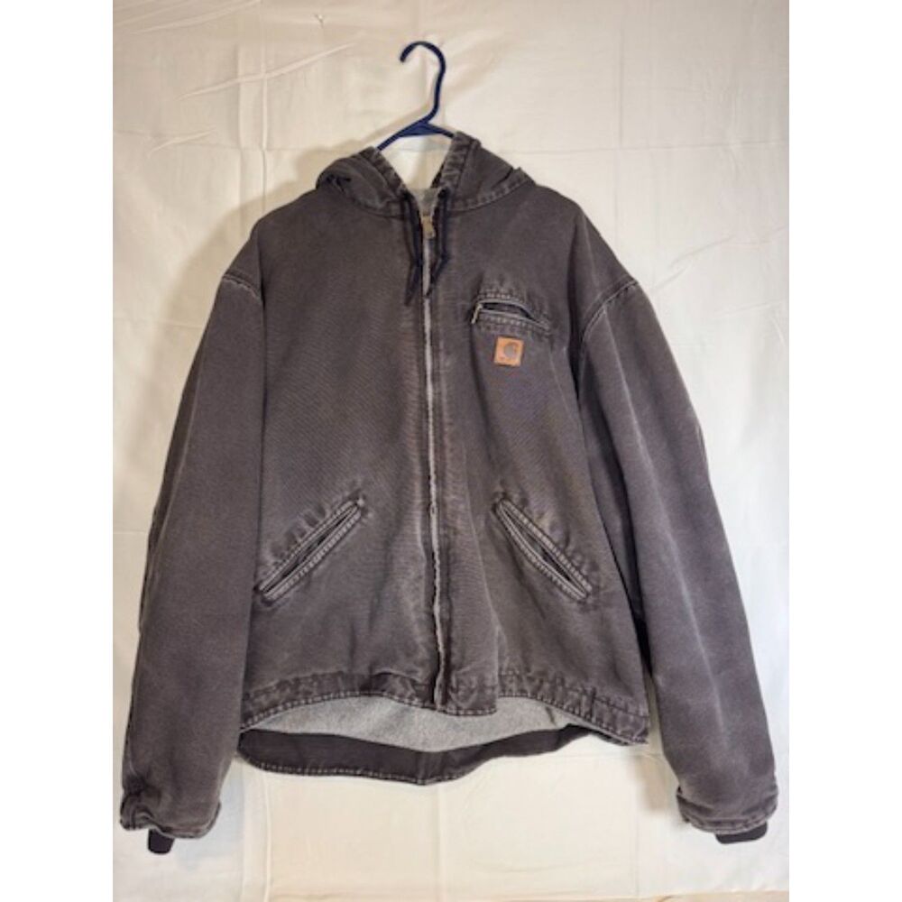 Vintage Carhartt J141 Heavyweight Sandstone Sierra Jacket Mens Sz 2XL Distressed